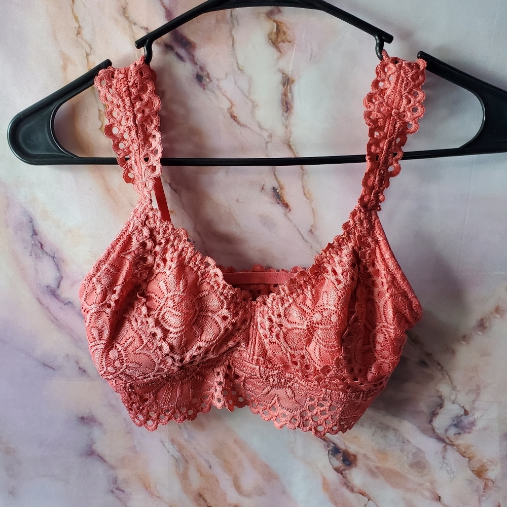 Lively Pink Lace Bralette